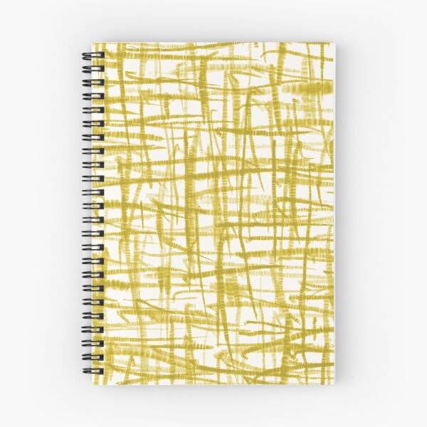 Item preview, Mid Century Modern Minimalist Textured Woven Hatch Linework Pattern in Mustard designed and sold by kierkegaard.