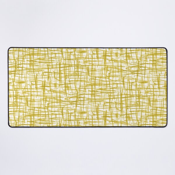 Item preview, Mid Century Modern Minimalist Textured Woven Hatch Linework Pattern in Mustard designed and sold by kierkegaard.