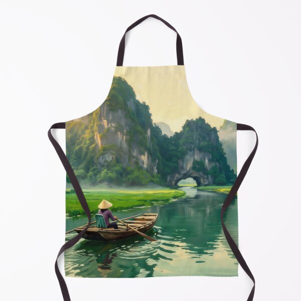 Item preview, Tam Coc Rice Fields by Boat designed and sold by RedPeaStudio.