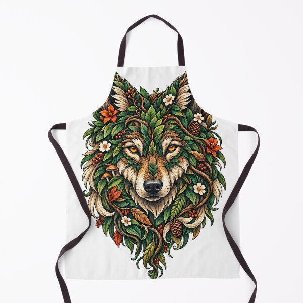 Item preview, Botanical Wolf Floral Forest Spirit Nature Animal Art designed and sold by irfanshikh.