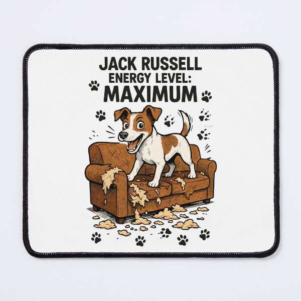 Item preview, Jack Russell Energy Level Maximum Chaos Dog designed and sold by Pineapple-Tree.