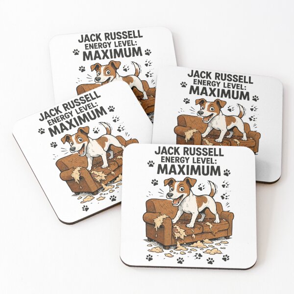 Item preview, Jack Russell Energy Level Maximum Chaos Dog designed and sold by Pineapple-Tree.