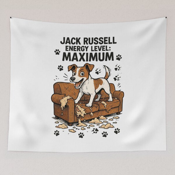 Item preview, Jack Russell Energy Level Maximum Chaos Dog designed and sold by Pineapple-Tree.