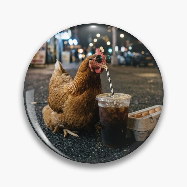 Item preview, Support Your Local Egg Dealer Funny Chicken Drinking Coffee designed and sold by w66aboo.