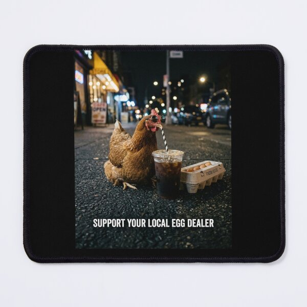 Item preview, Support Your Local Egg Dealer Funny Chicken Drinking Coffee designed and sold by w66aboo.