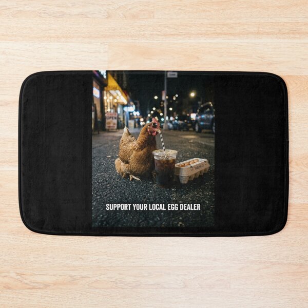 Item preview, Support Your Local Egg Dealer Funny Chicken Drinking Coffee designed and sold by w66aboo.
