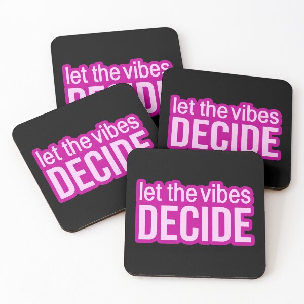 Item preview, Let the vibes decide. Pink Outline Quotes Typography  designed and sold by Memes N Lore .