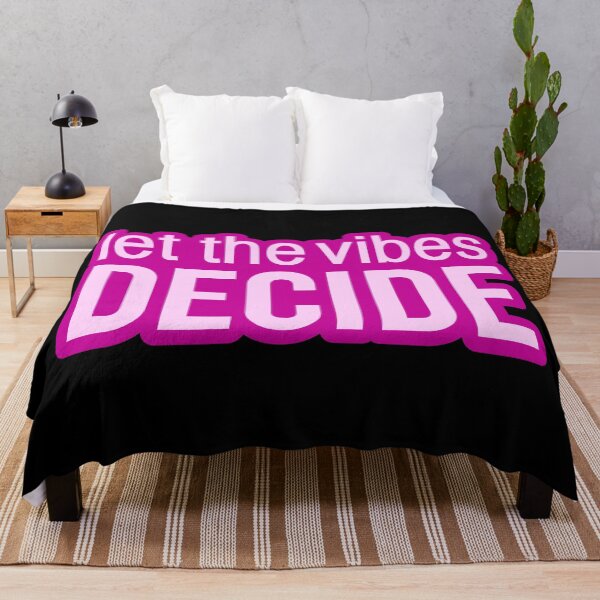 Item preview, Let the vibes decide. Pink Outline Quotes Typography  designed and sold by Memes N Lore .