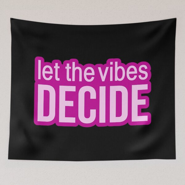 Item preview, Let the vibes decide. Pink Outline Quotes Typography  designed and sold by Memes N Lore .