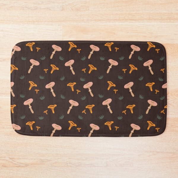 Item preview, Cute Wild Mushrooms Dark Seamless Pattern designed and sold by ElenMart.