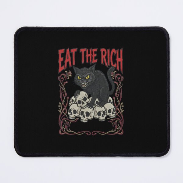 Item preview, Eat The Rich Black Cat designed and sold by oldpussboss.
