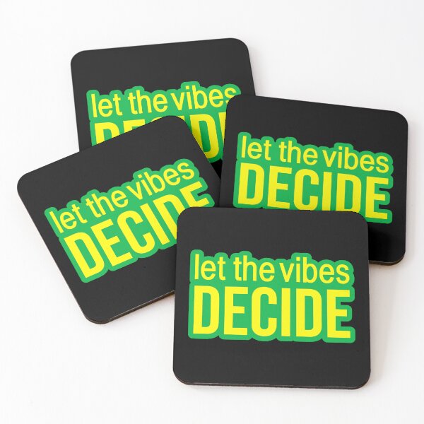 Item preview, Let the vibes decide. Green Outline Quotes Typography  designed and sold by Memes N Lore .