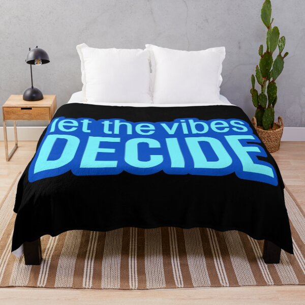 Item preview, Let the vibes decide. Blue Outline Quotes Typography  designed and sold by Memes N Lore .