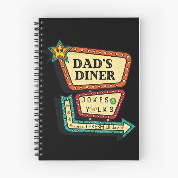 Item preview, Retro Dad's Diner Jokes and Yolks Funny Neon Sign designed and sold by SunandShade.