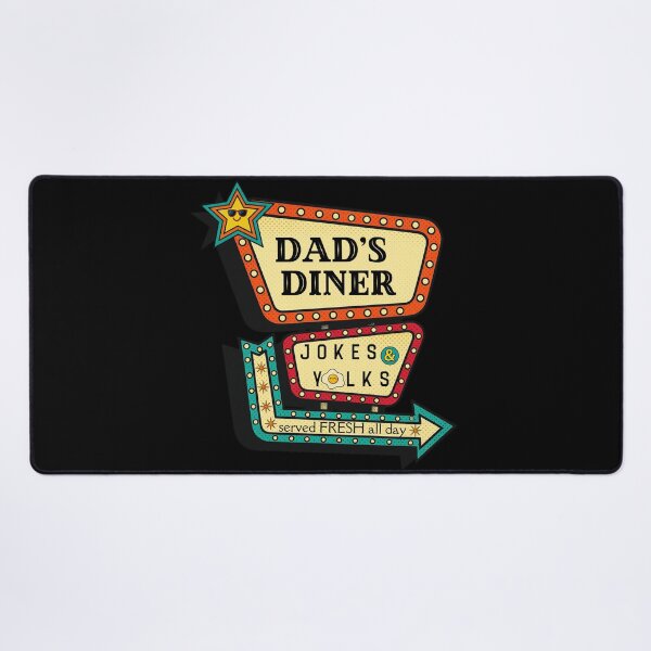 Item preview, Retro Dad's Diner Jokes and Yolks Funny Neon Sign designed and sold by SunandShade.