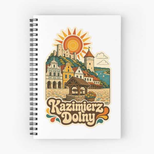Artikelvorschau, Kazimierz Dolny Polen Reise-Souvenir – Retro-Illustration entworfen und verkauft von VisualArtsOasis.
