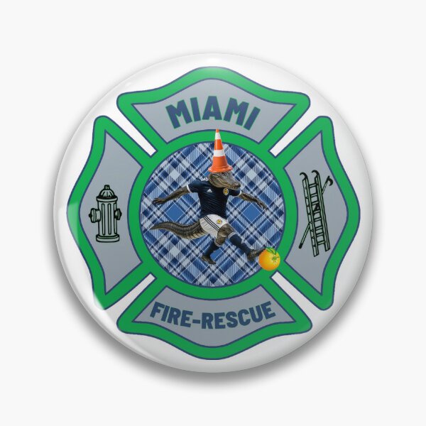 Item preview, MIAMI FIRE-RESCUE - Tartan Army Traffic Cone Alligator Maltese Cross designed and sold by Bee Bum Designs.