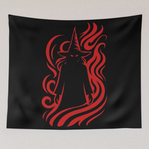 Item preview, Red Witch Fire Silhouette designed and sold by Kaurisdigital.