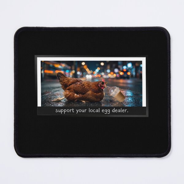 Item preview, Copy of Support Your Local Egg Dealer Funny Chicken Drinking Coffee designed and sold by w66aboo.