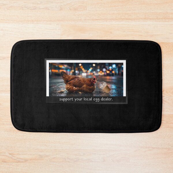 Item preview, Copy of Support Your Local Egg Dealer Funny Chicken Drinking Coffee designed and sold by w66aboo.