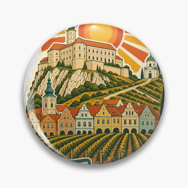 Item preview, Mikulov Czechia Travel Souvenir - Retro Illustration designed and sold by VisualArtsOasis.