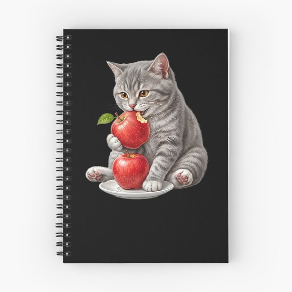 Item preview, Cute cat eating an apple designed and sold by ReneMM.