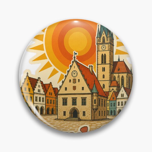 Item preview, Bardejov Slovakia Travel Souvenir - Retro Illustration designed and sold by VisualArtsOasis.