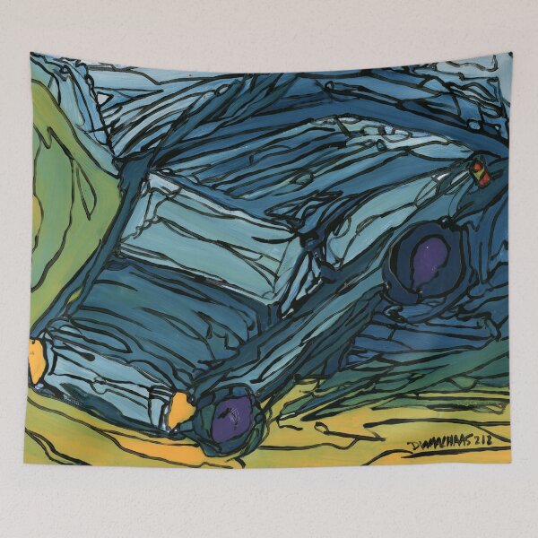 Item preview, Midnight Cruiser – Expressive Blue Car Art designed and sold by Dwaalhaas Applied Design.