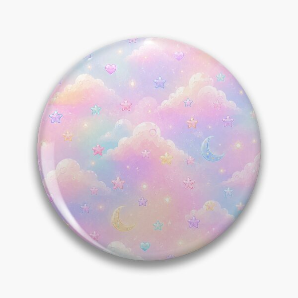 Item preview, Pastel Fantasy Sky – Cute Clouds, Moons & Stars for Kids designed and sold by HO•Designs.