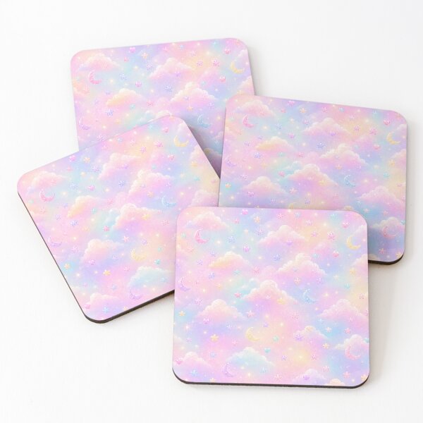Item preview, Pastel Fantasy Sky – Cute Clouds, Moons & Stars for Kids designed and sold by HO•Designs.