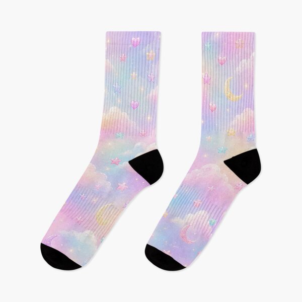 Item preview, Pastel Fantasy Sky – Cute Clouds, Moons & Stars for Kids designed and sold by HO•Designs.