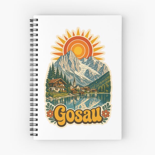 Item preview, Gosau Austria Travel Souvenir - Retro Illustration designed and sold by VisualArtsOasis.
