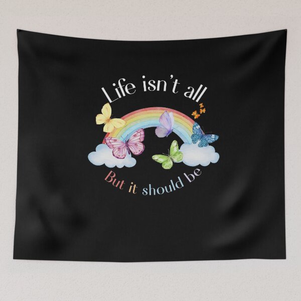Item preview, Rainbows and Butterflies Happy Positive Vibes – Inspiring Rainbow & Butterfly designed and sold by SunandShade.