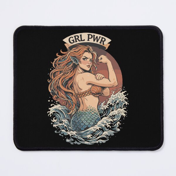 Item preview, Mermaid GRL PWR – Strong mermaid with muscles designed and sold by Pineapple-Tree.