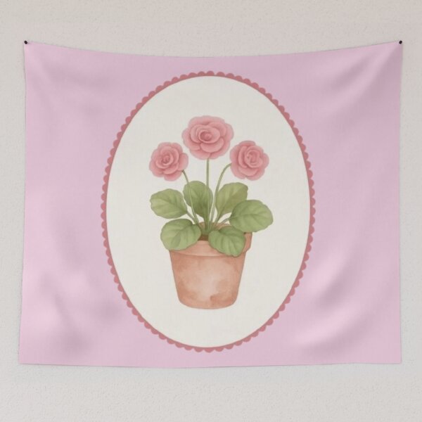 Item preview, a potted plant with leaves and flowers designed and sold by Thecountess0o0.