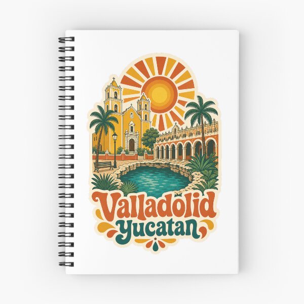 Item preview, Valladolid Yucatan Mexico Travel Souvenir - Retro Illustration designed and sold by VisualArtsOasis.