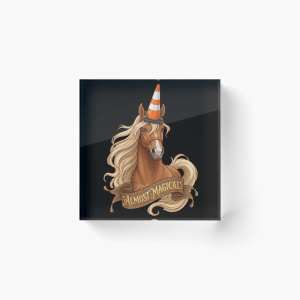 Item preview, Almost Magical Funny Horse Traffic Cone Unicorn designed and sold by w66aboo.