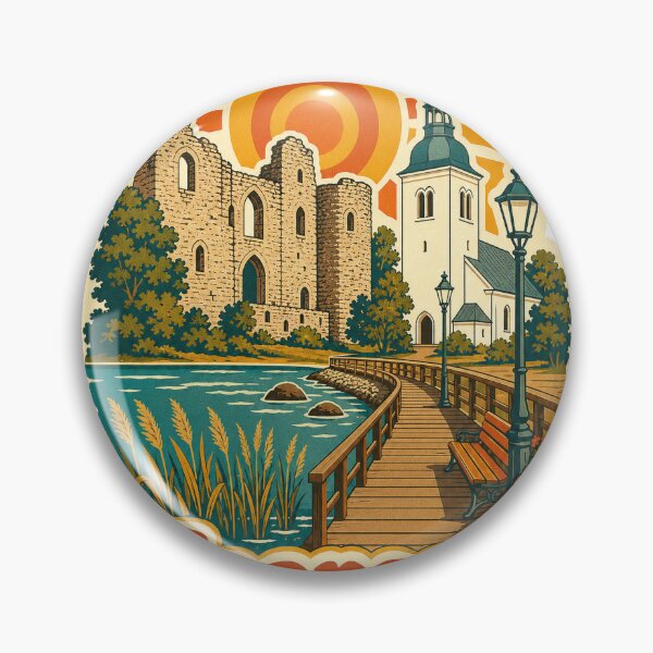 Item preview, Haapsalu Estonia Travel Souvenir - Retro Illustration designed and sold by VisualArtsOasis.