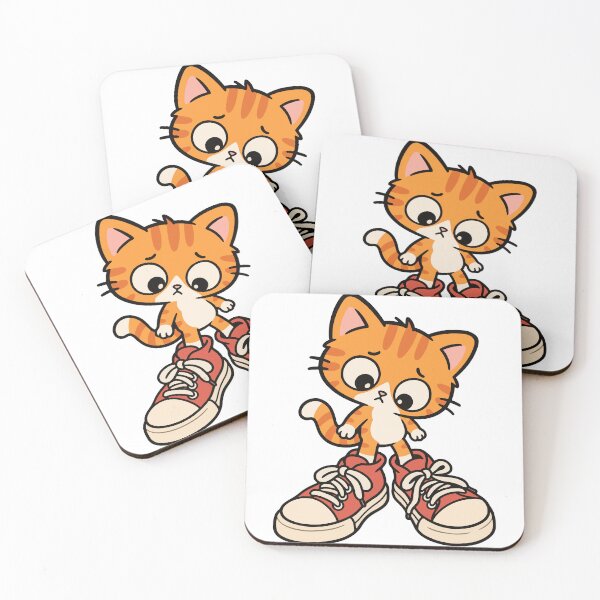 Item preview, Orange Cat in Oversized Sneakers – Cute Streetwear Cat designed and sold by MewMade.