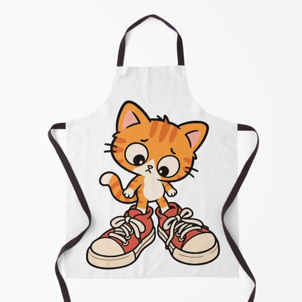 Artikelvorschau, Orange Katze in übergroßen Sneakers – Niedliche Streetwear-Katze entworfen und verkauft von MewMade.