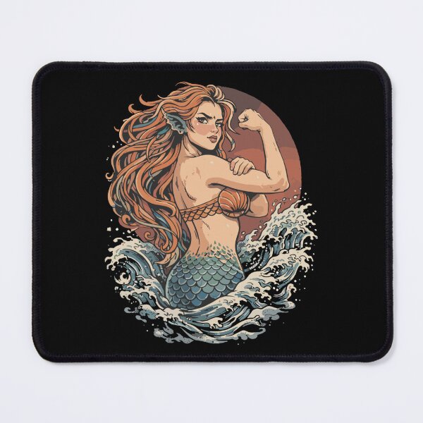 Item preview, Strong mermaid – mermaid shows off her muscles designed and sold by Pineapple-Tree.