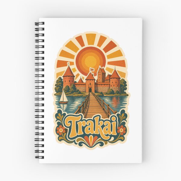 Item preview, Trakai Lithuania Travel Souvenir - Retro Illustration designed and sold by VisualArtsOasis.