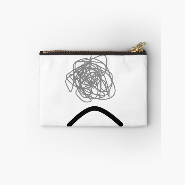 Item preview, Mental Scribble Overwhelmed Frown - Cute Anxious Tangled Thoughts Face designed and sold by darkskinbender.