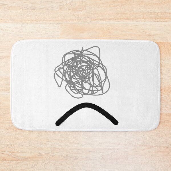 Item preview, Mental Scribble Overwhelmed Frown - Cute Anxious Tangled Thoughts Face designed and sold by darkskinbender.
