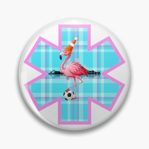 Item preview, Tartan Army Miami Fire Rescue Flamingo Traffic Cone Soccer Star of Life designed and sold by Bee Bum Designs.