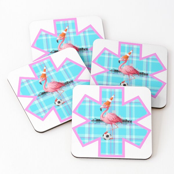Item preview, Tartan Army Miami Fire Rescue Flamingo Traffic Cone Soccer Star of Life designed and sold by Bee Bum Designs.