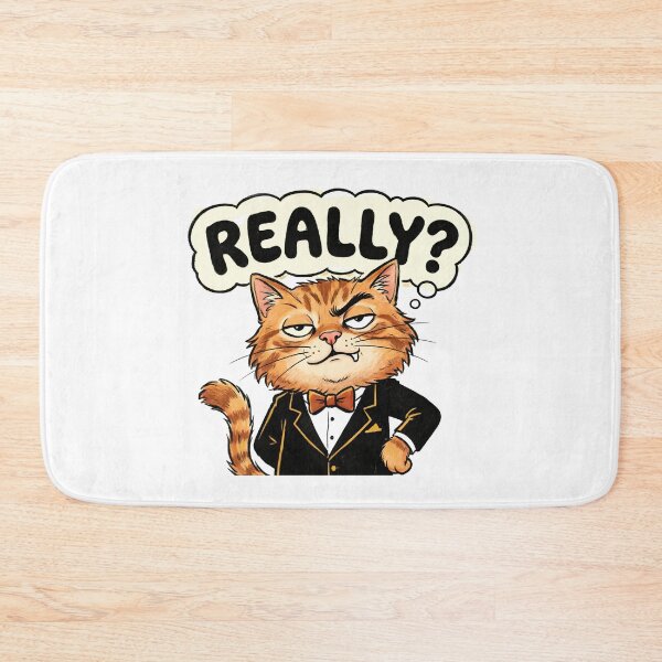 Item preview, Really Funny Skeptical Orange Cat Sarcastic Cat Meme designed and sold by Retro Whiskers.