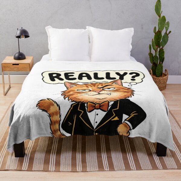 Item preview, Really Funny Skeptical Orange Cat Sarcastic Cat Meme designed and sold by Retro Whiskers.