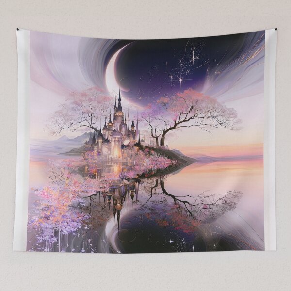 Item preview, Twilight Castle of the Cherry Blossom Lagoon designed and sold by bloorose.
