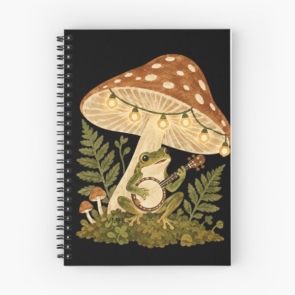 Item preview, Woodland Musician Frog | Cottagecore Banjo Illustration designed and sold by HOUSE OF VMH.
